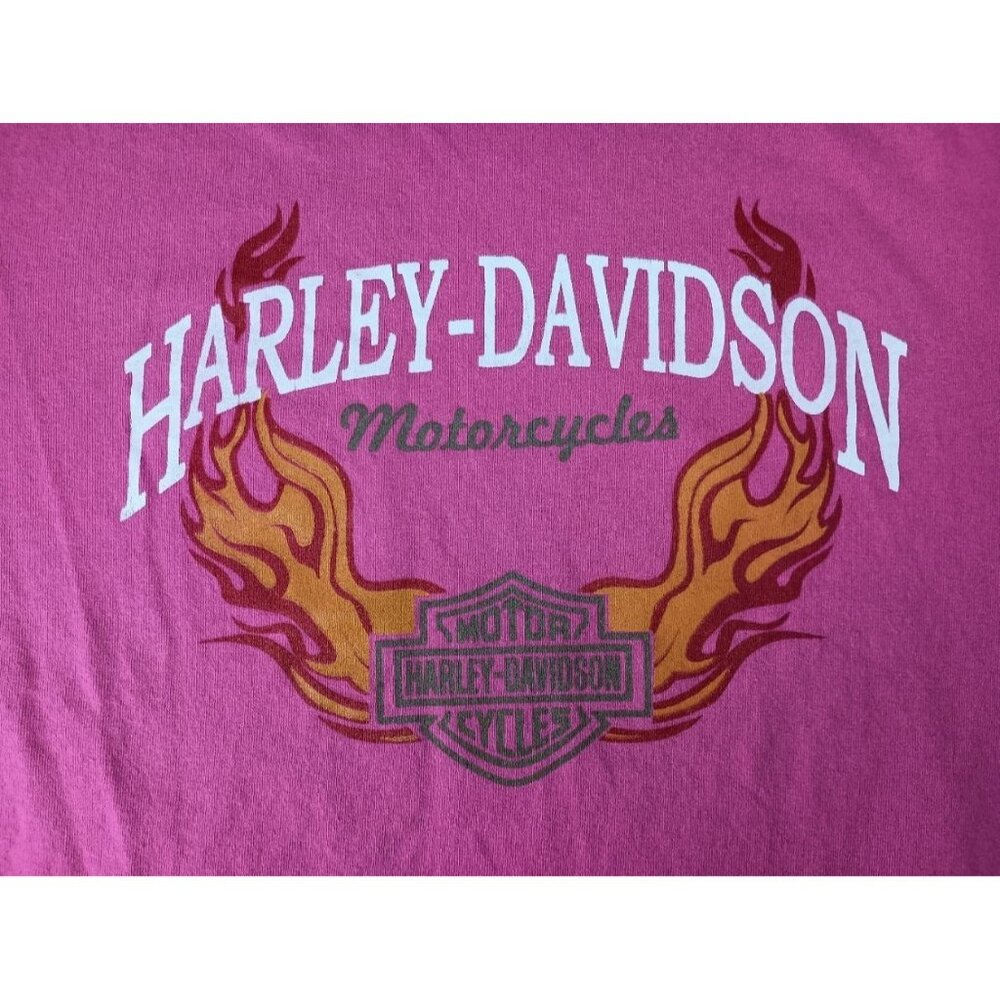 Yazbek Pink Harley-Davidson Motorcycles Nuevo Progreso Mexico Women's Shirt Sz.L - Picture 5 of 7